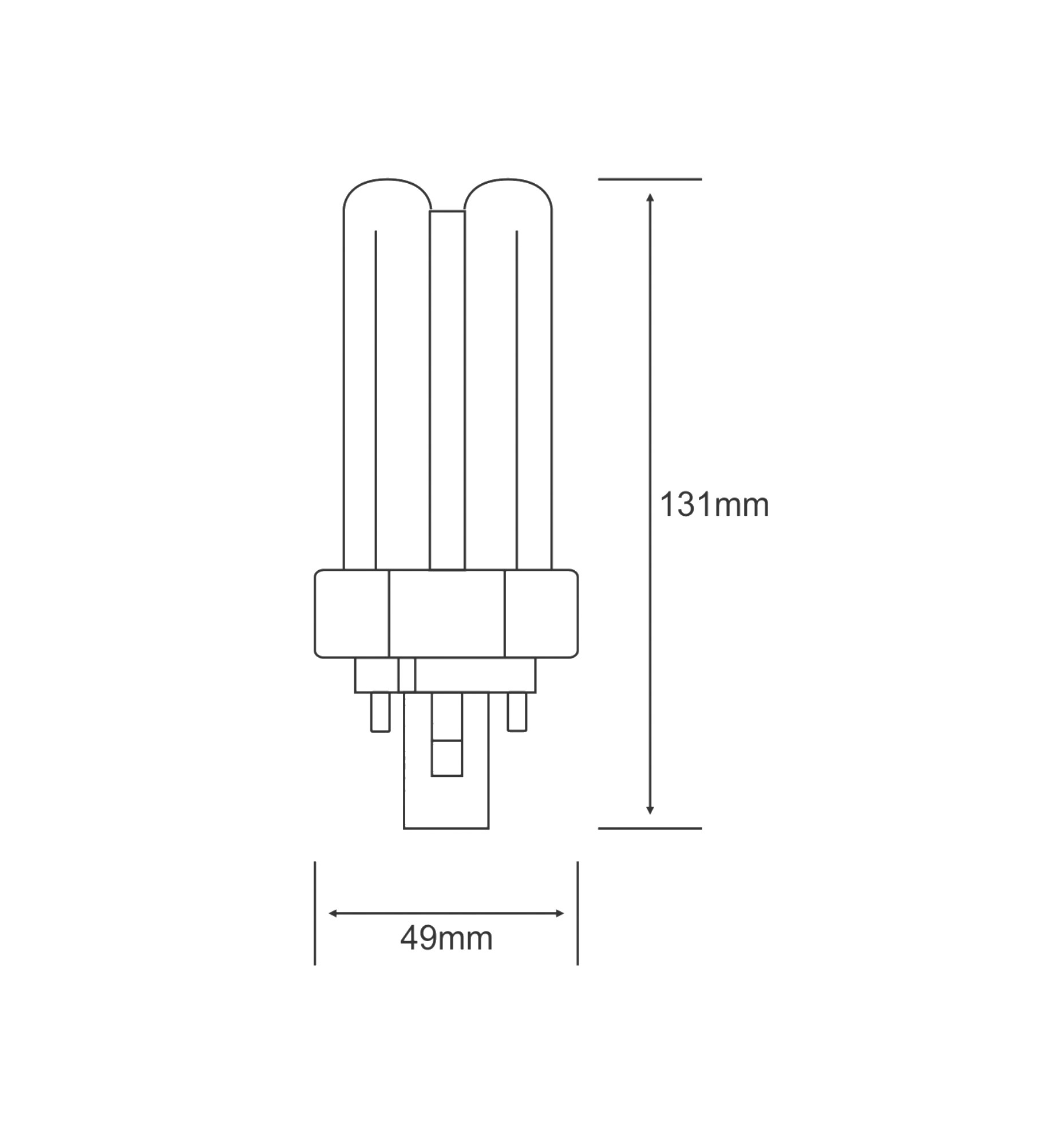 Bona-T/E Fluorescent w/o Ballast Luxram Triple Turn